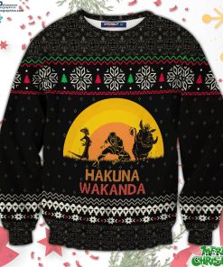 hakuna wakanda christmas unisex all over print sweater tUHIi