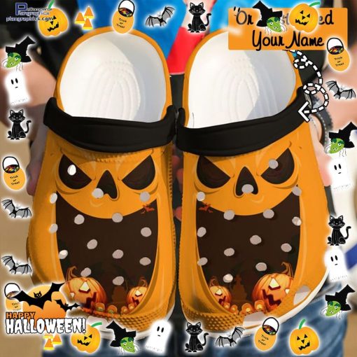 halloween happy pumpkin crocs shoes elAC0
