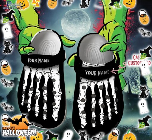 halloween horror skeleton foot crocs shoes iifqQ
