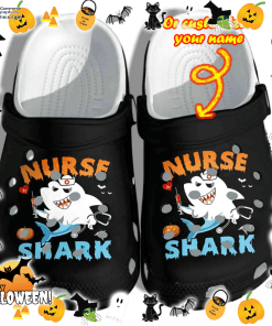 halloween nurse shark boo costume crocs shoes KgI96