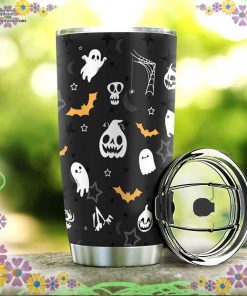 halloween pattern witch black cat scary cattrick or treat halloween tumbler 48 lAWUr