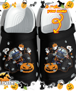 halloween pumpkin monsters truck crocs shoes LiEkb