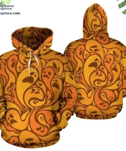 halloween scary ghost orange cute design hoodie and zip hoodie yLrYY