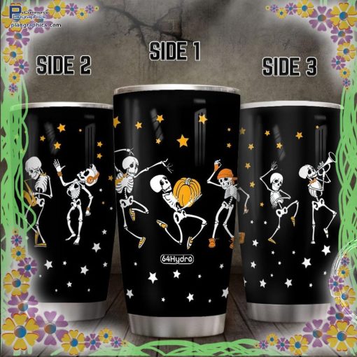 halloween skull party witch black cat scary cattrick or treat halloween tumbler 1 6URMS