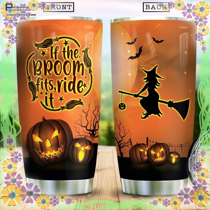 Halloween Witchs Brooms Quotes Stainless Steel Tumbler