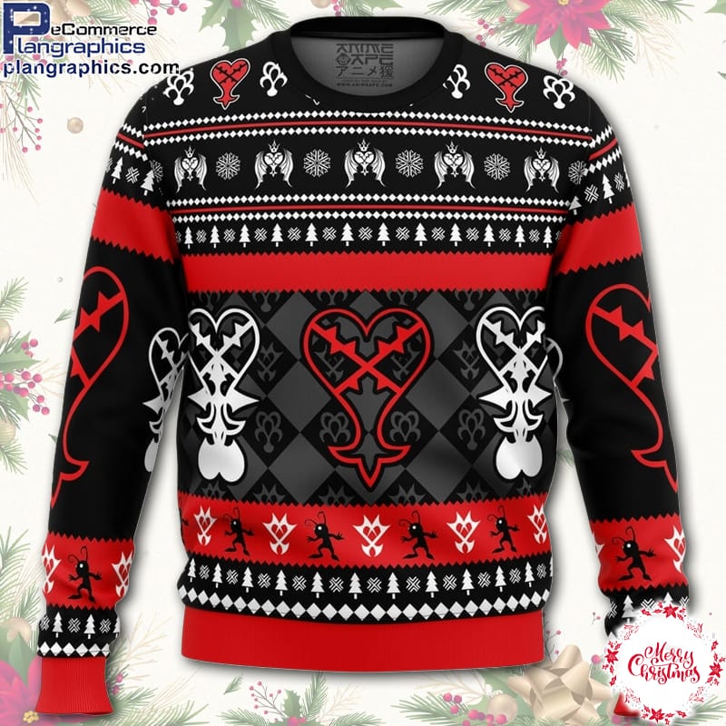 Heartless Christmas Kingdom Hearts Ugly Christmas Sweater - AOP Sweater