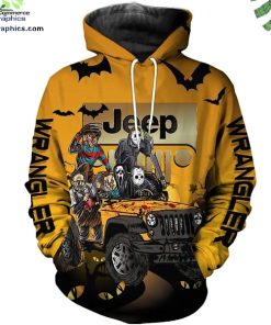 horor characters drive jeep halloween 3d hoodie and zip hoodie wpmYz