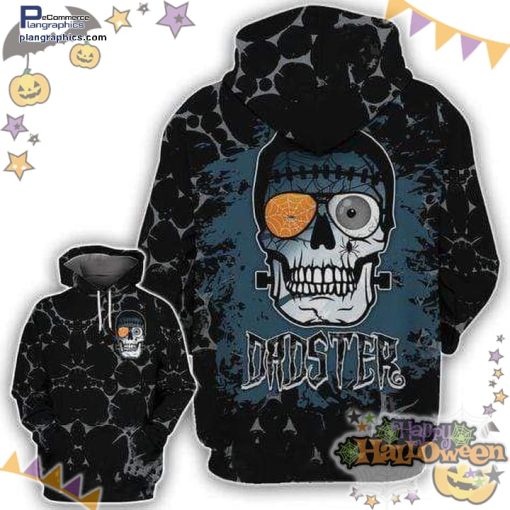horror skull dadster halloween tie dye hoodie a9272