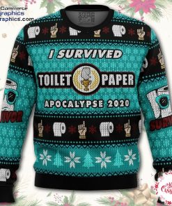 i survived toilet paper apocalypse 2020 ugly christmas sweater sYFj7