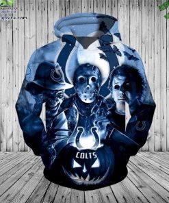 indianapolis colts hoodies 3d halloween horror night hoodie and zip hoodie Evypw