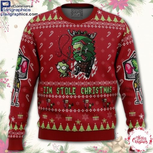 invader zim doom doom doom ugly christmas sweater uR7Fi