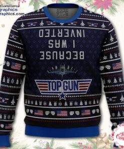inverted top gun ugly christmas sweater Fe9wR