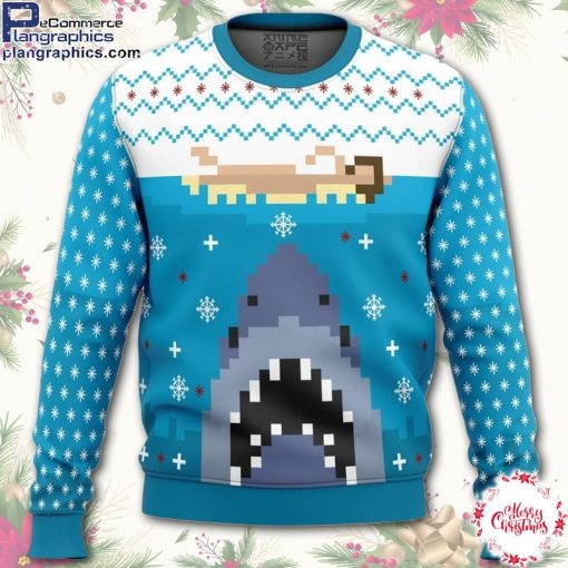 jaws ugly christmas sweater ABj80