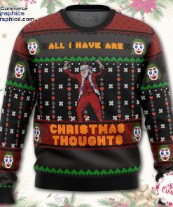 joker all i have are xmas thoughts ugly christmas sweater gva0K