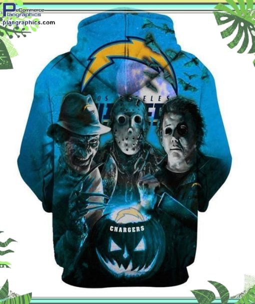 los angeles chargers nfl horror halloween hoodie and zip hoodie KxPTQ