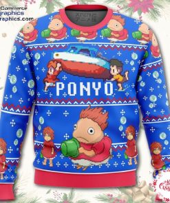 magical ponyo ugly christmas sweater MtGFK