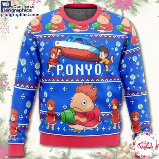 magical ponyo ugly christmas sweater MtGFK