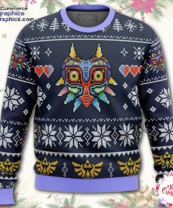 majoras mask legend of zelda ugly christmas sweater FT6vg