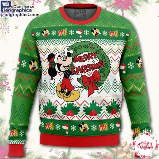 merry christmas mickey mouse disney ugly christmas sweater ynDTg