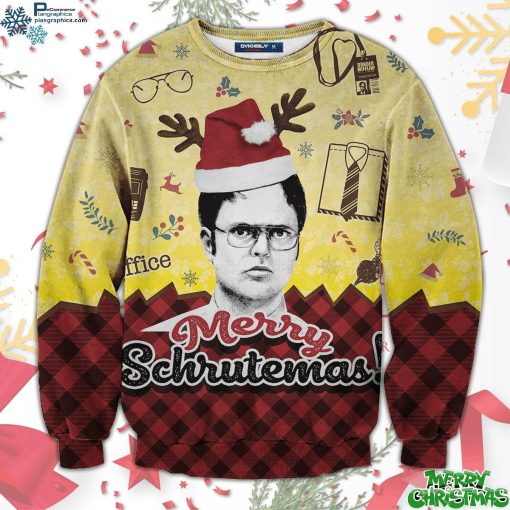 merry schrutemas unisex all over print sweater 0moYP