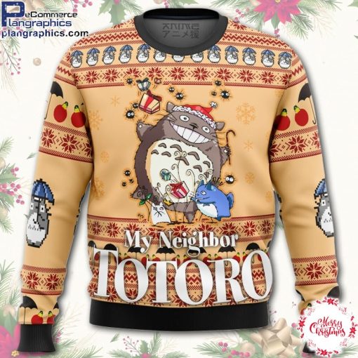 my neighbor totoro friends ugly christmas sweater 4dQBw