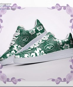 new york jets nfl hibiscus hawaiian flowers air force 1 af1 sneakers shoes 32 AhxG7
