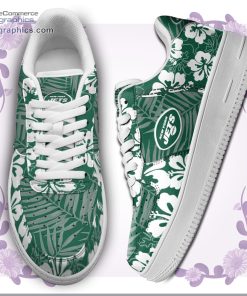 new york jets nfl hibiscus hawaiian flowers air force 1 af1 sneakers shoes 7 PQp2e