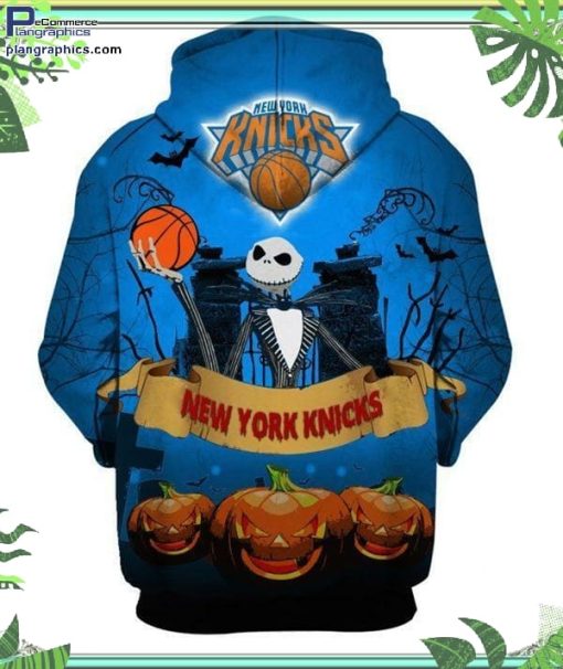 new york knicks nba jack skellington halloween hoodie and zip hoodie JL7A5