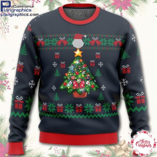 nintendo tree ugly christmas sweater S7wT1