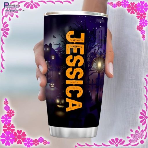 personalized coffee cat halloween stainless steel tumbler 29 ZxqYp