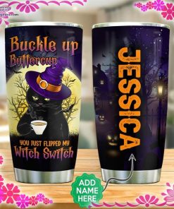 personalized coffee cat halloween stainless steel tumbler 7 ZH9ke