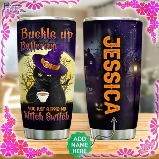 personalized coffee cat halloween stainless steel tumbler 7 ZH9ke