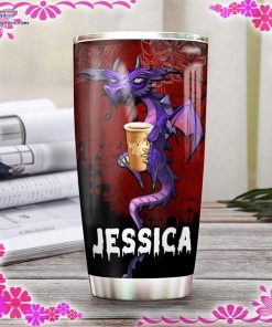 personalized coffee violet dragon halloween stainless steel tumbler 26 QrMHA
