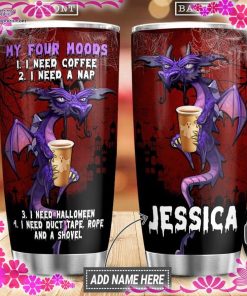 personalized coffee violet dragon halloween stainless steel tumbler 4 7f9r1