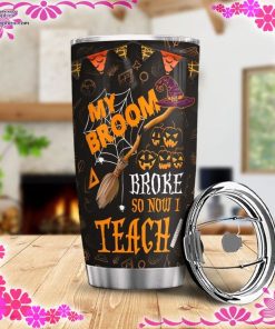 personalized teacher halloween stainless steel tumbler 12 zZhrP