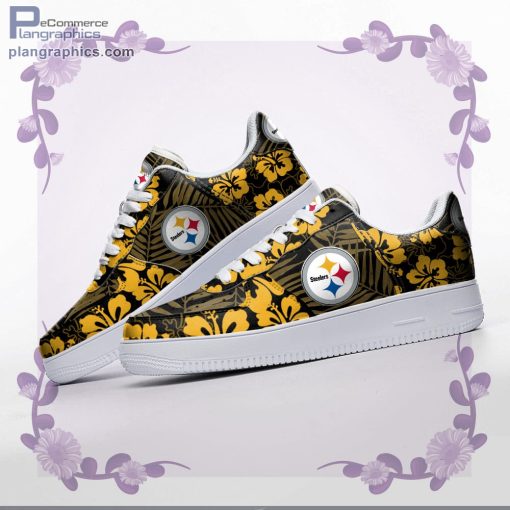 pittsburgh steelers nfl hibiscus hawaiian flowers air force 1 af1 sneakers shoes 30 o9a5D
