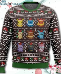 pokemon eeveelution ugly christmas sweater 8mFWu