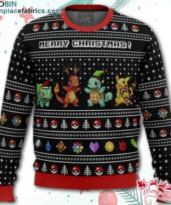 pokemon kanto starters ugly christmas sweater AyU5h