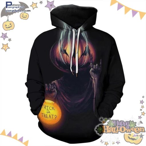 pumpkin devil trick or trick halloween black hoodie MQz1F
