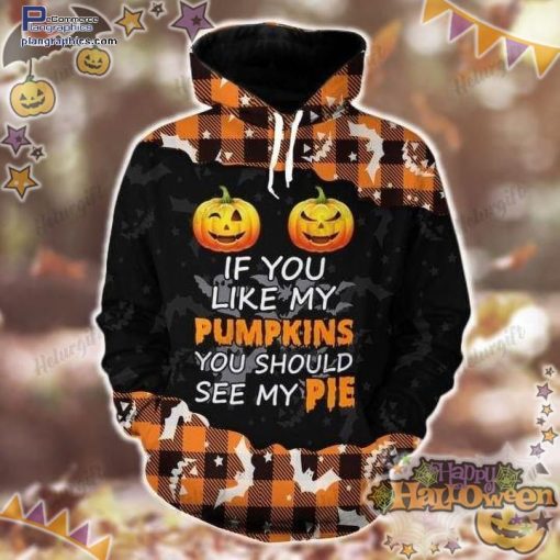 pumpkin if you like my pumpkins you should see my pie halloween black hoodie JoeFP