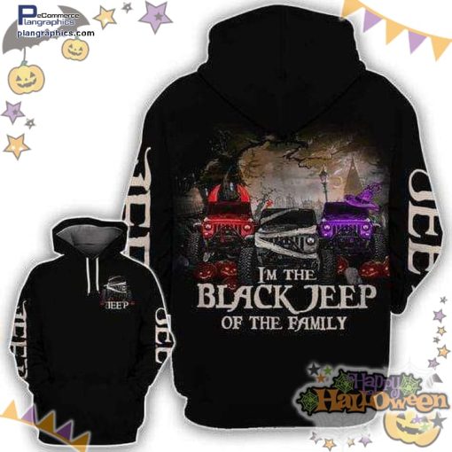 pumpkin jeep im the black jeep of the family halloween black hoodie nOoxs