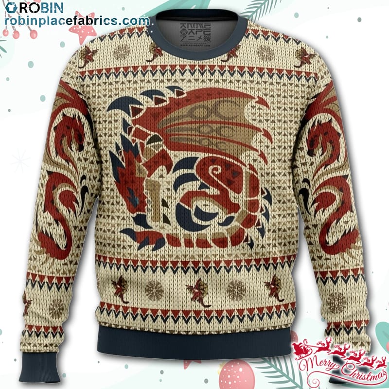 Rathalos Monster Hunter Ugly Christmas Sweater - AOP Sweater