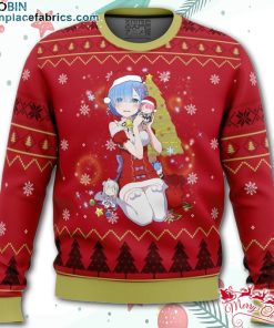 re zero rem christmas ugly christmas sweater 9eTXk