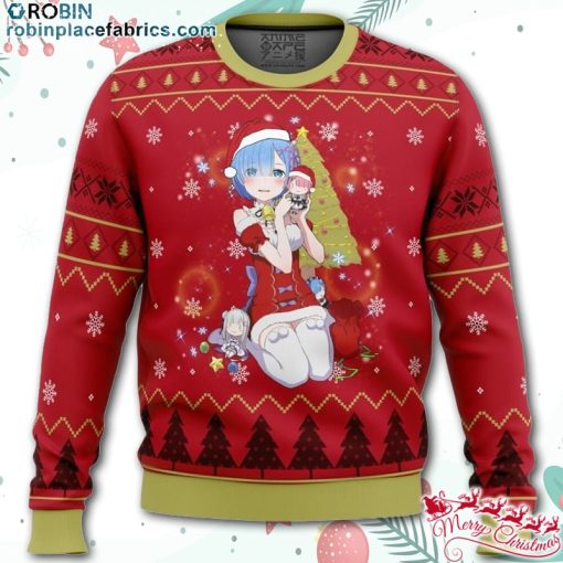 re zero rem christmas ugly christmas sweater 9eTXk