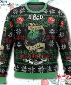 roll initiative dungeons dragons ugly christmas sweater 3YTcx