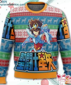 saint seiya alt ugly christmas sweater LRxaw