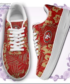 san francisco 49ers nfl hibiscus hawaiian flowers air force 1 af1 sneakers shoes 4 IsSZ3