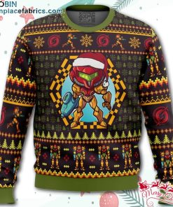 santa samus aran metroid ugly christmas sweater 8L666