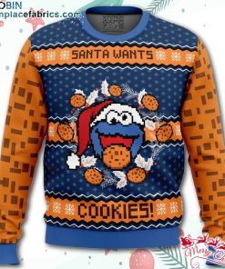 santa wants cookies ugly christmas sweater StYXK