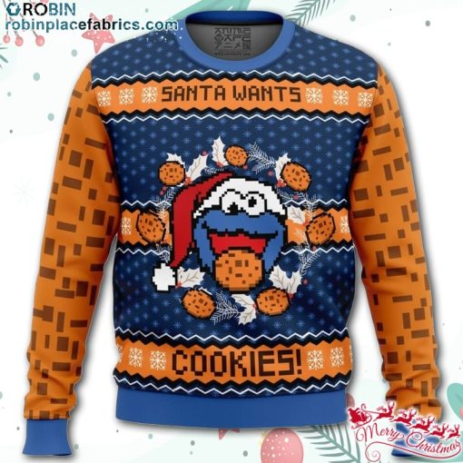 santa wants cookies ugly christmas sweater StYXK